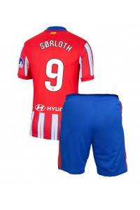 Fotbalové Dres Atletico Madrid Alexander Sorloth #9 Dětské Domácí Oblečení 2024-25 Krátký Rukáv (+ trenýrky)